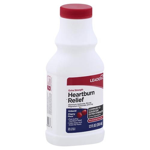 Image for Leader Heartburn Relief, Extra Strength, Cherry Flavor,12oz from Olympic Gerhart Pharmacy